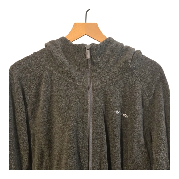 Columbia Benton Springs II Charcoal Gray Fleece Long Zip-Up Hoodie Jacket 2X - Picture 3 of 9